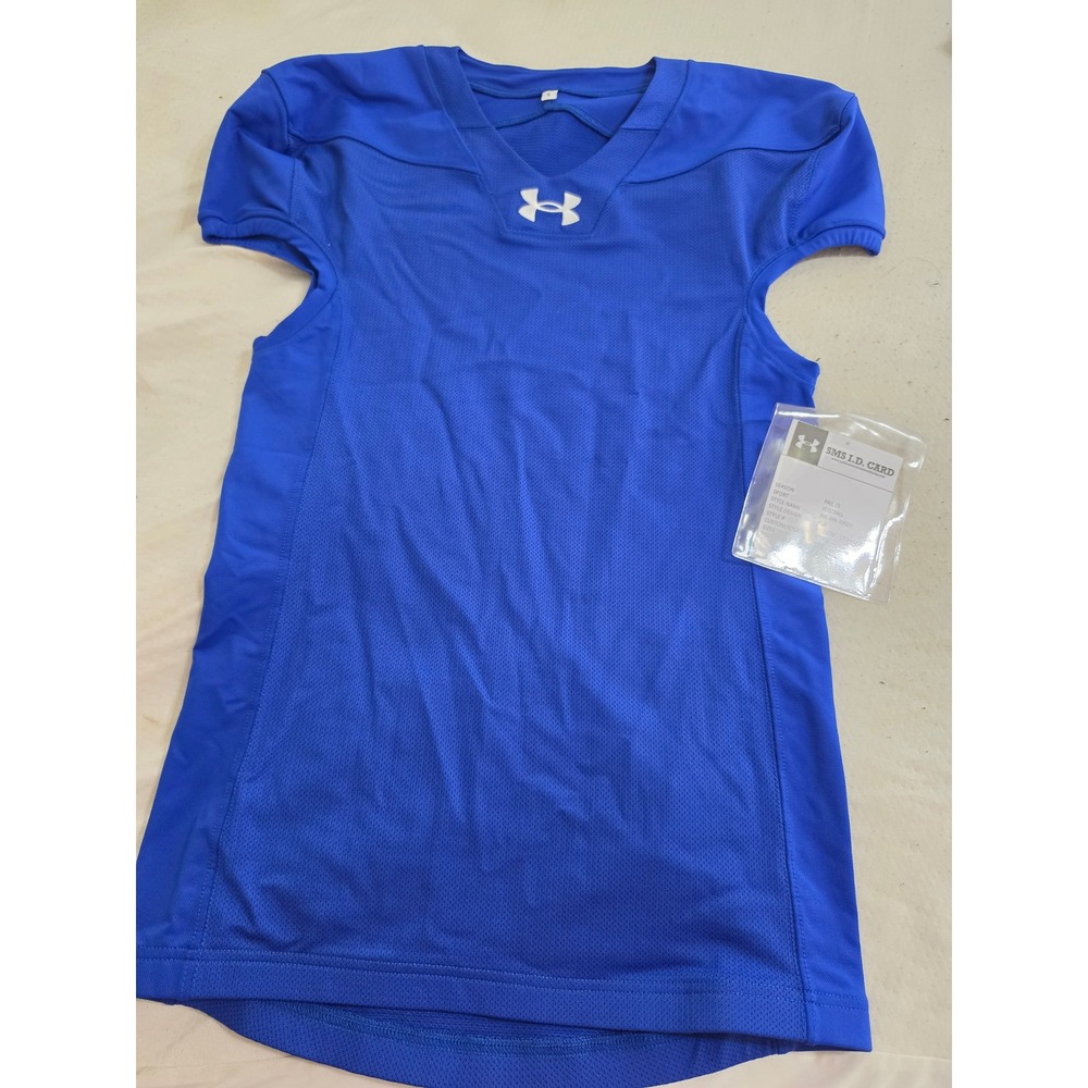 Under Armour Big Win Football Jersey Blue‎ Mens Large UFJ160M Fall 23 Mesh Top